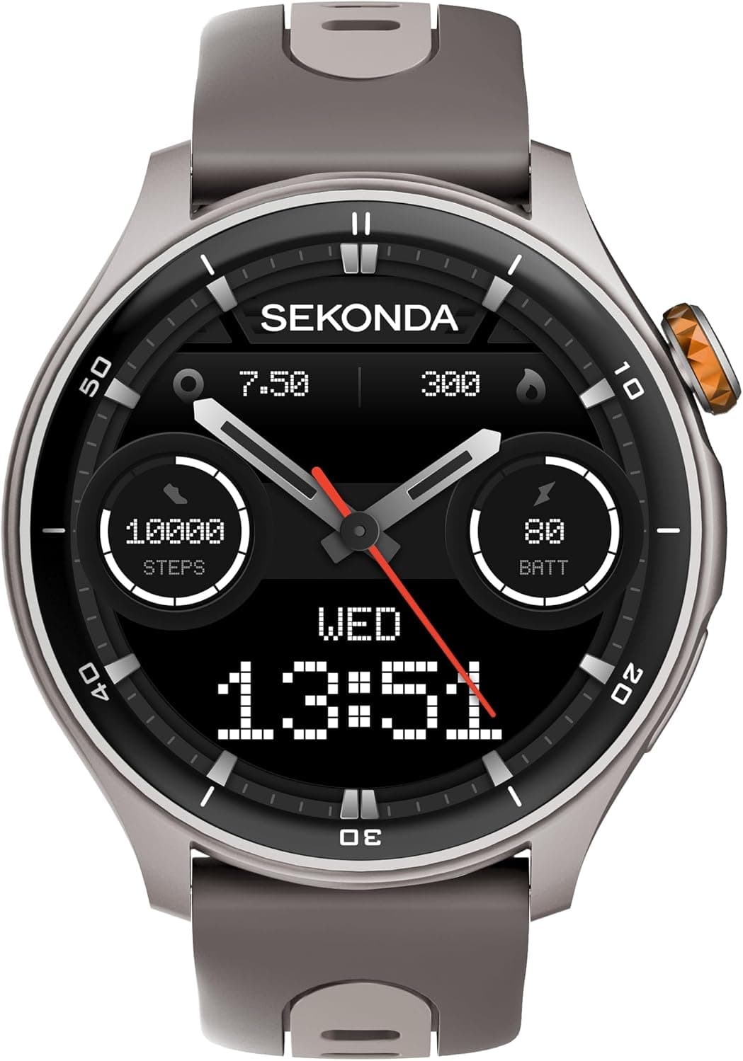Sekonda Active Pro 30238, 47mm, Black Dial, Black Silicone Band