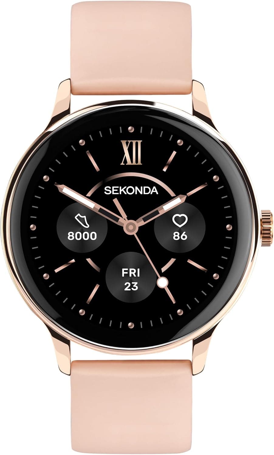Sekonda Flex Plus 40667, 42mm, Rose Gold Dial, Pink Silicone Band
