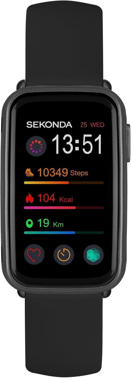 Sekonda Track 30171, 26mm, Black Dial, Black Silicone Band