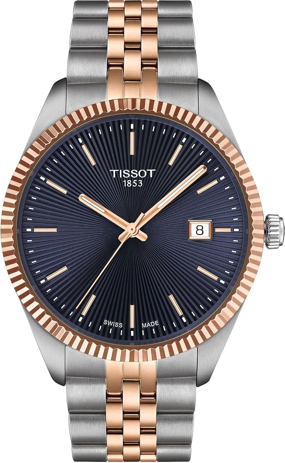 Tissot Ballade T1564102204100, 40 mm, blaues Zifferblatt, graues Edelstahlarmband