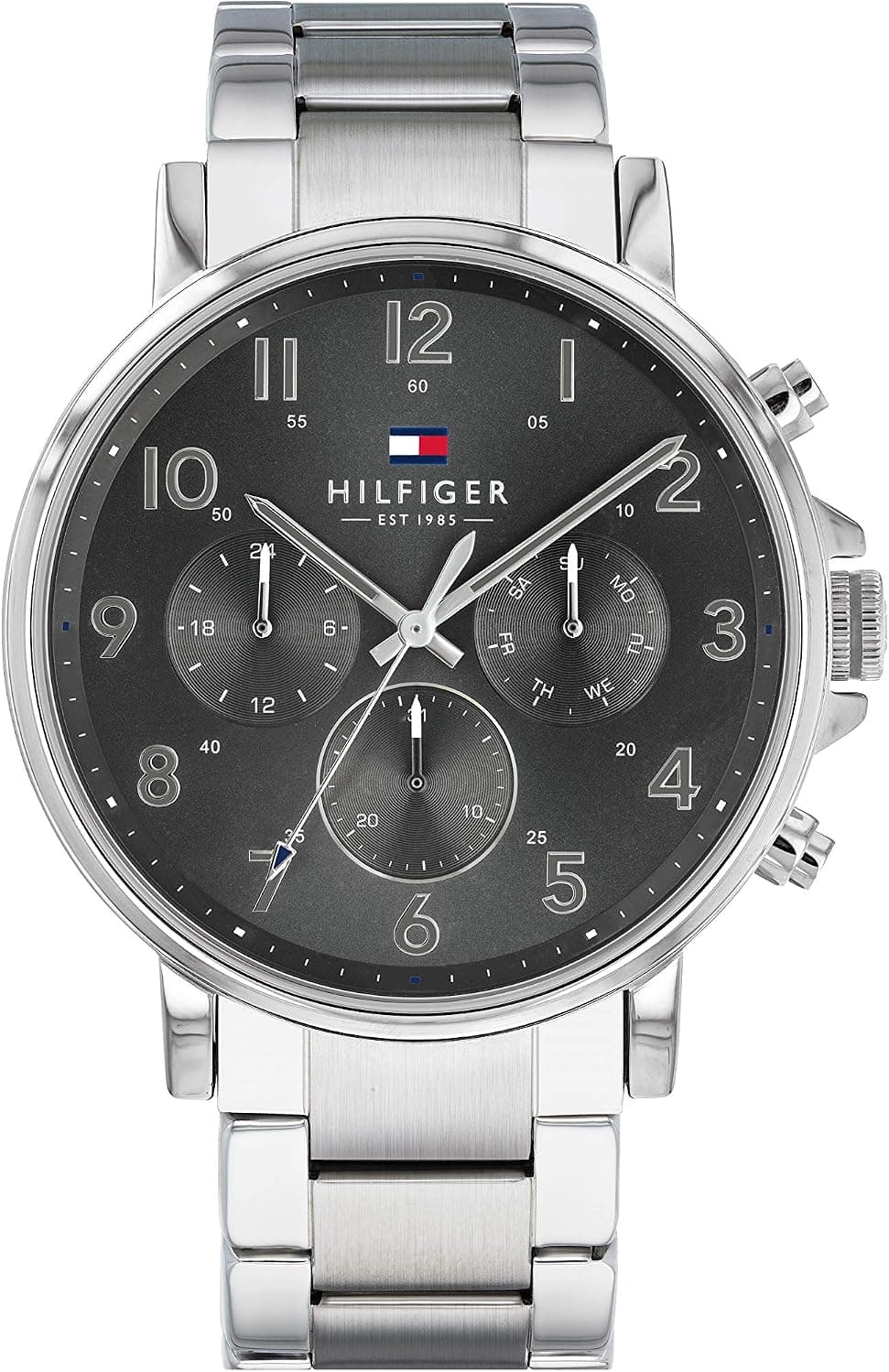 Tommy Hilfiger 1710382, 46mm, Gray Dial, Brown Stainless Steel Bracelet