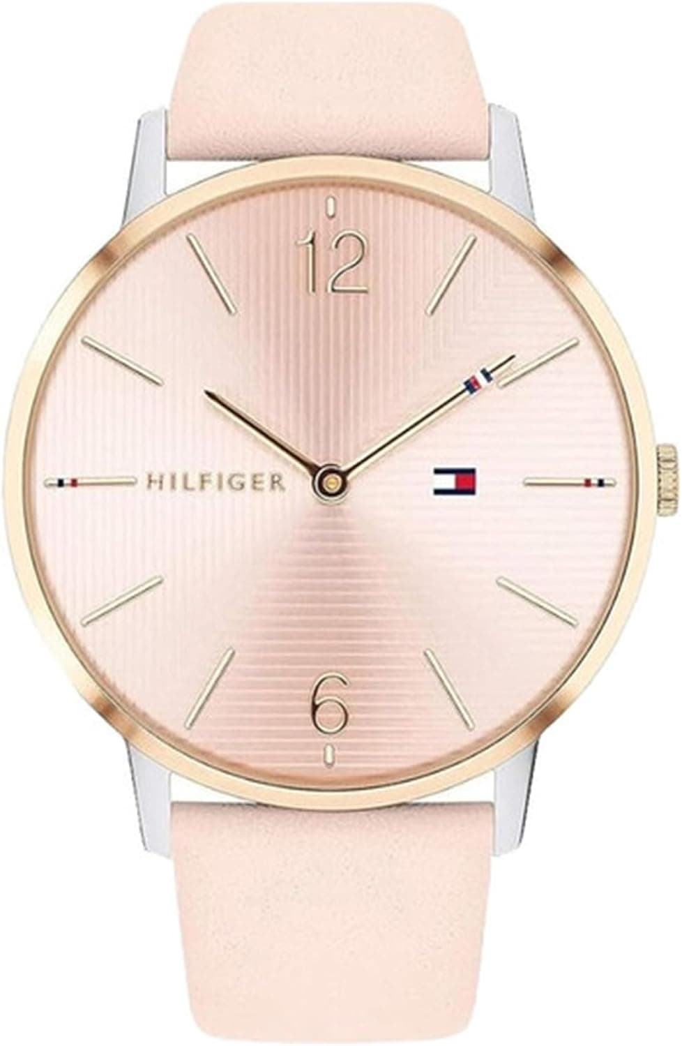 Tommy Hilfiger 1781973, 41mm, Pink Dial, Silver Leather Band