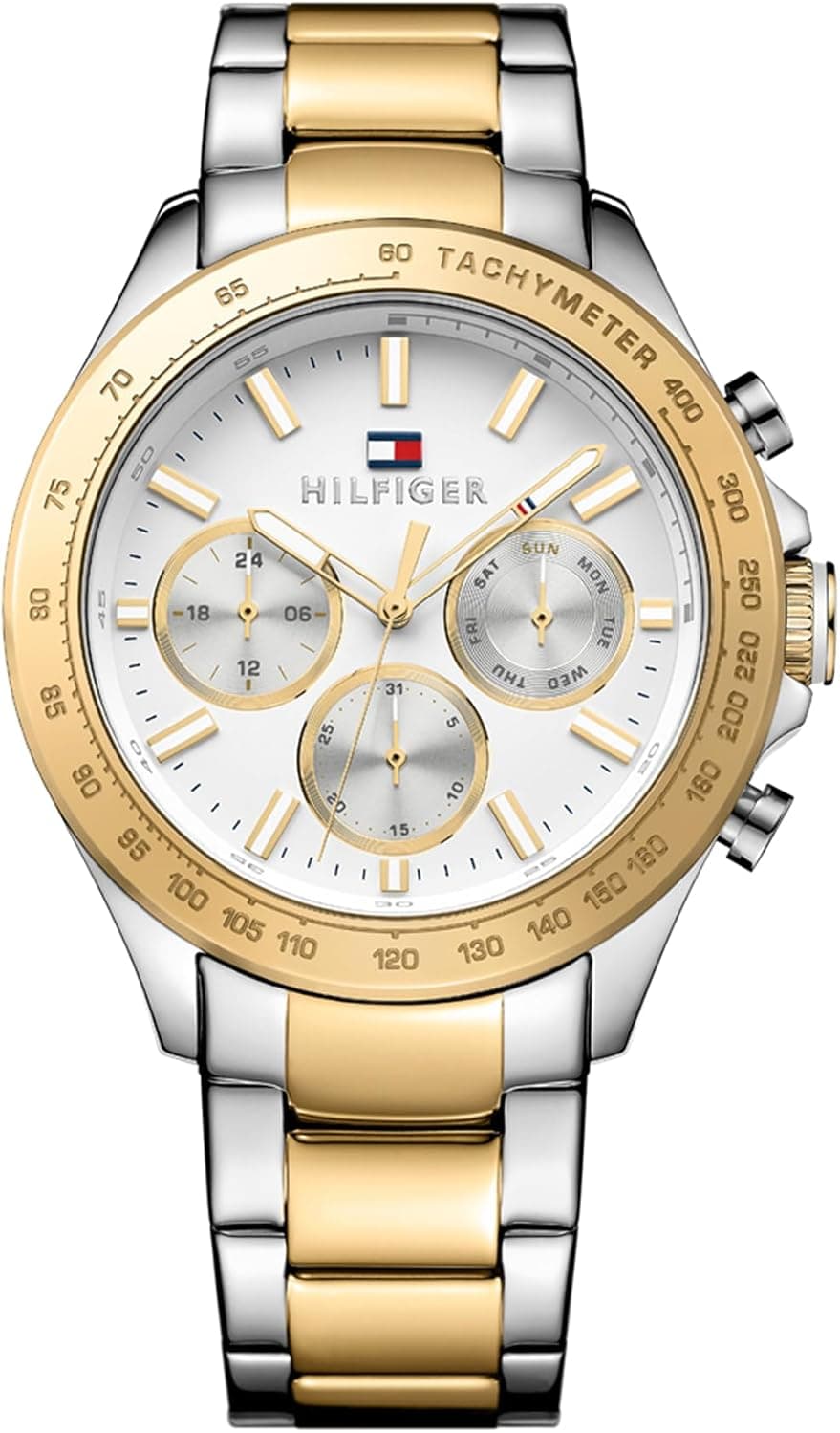 Tommy Hilfiger 1791226, 46mm, White Dial, Brown Leather Band