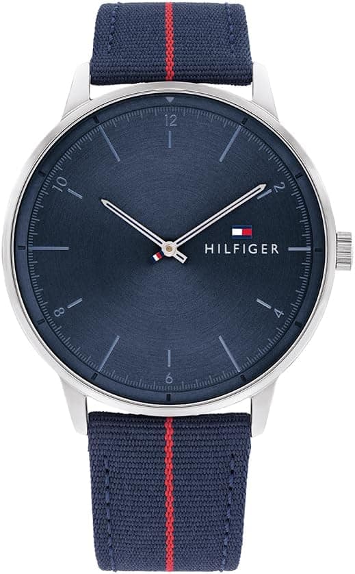 Tommy Hilfiger 1791844, 43mm, Blue Dial, Navy Nylon Band