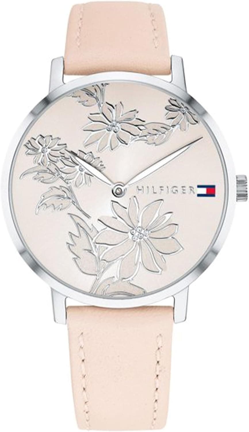Tommy Hilfiger 1781919, 35mm, Rose Gold Dial, Rose Gold Leather Band