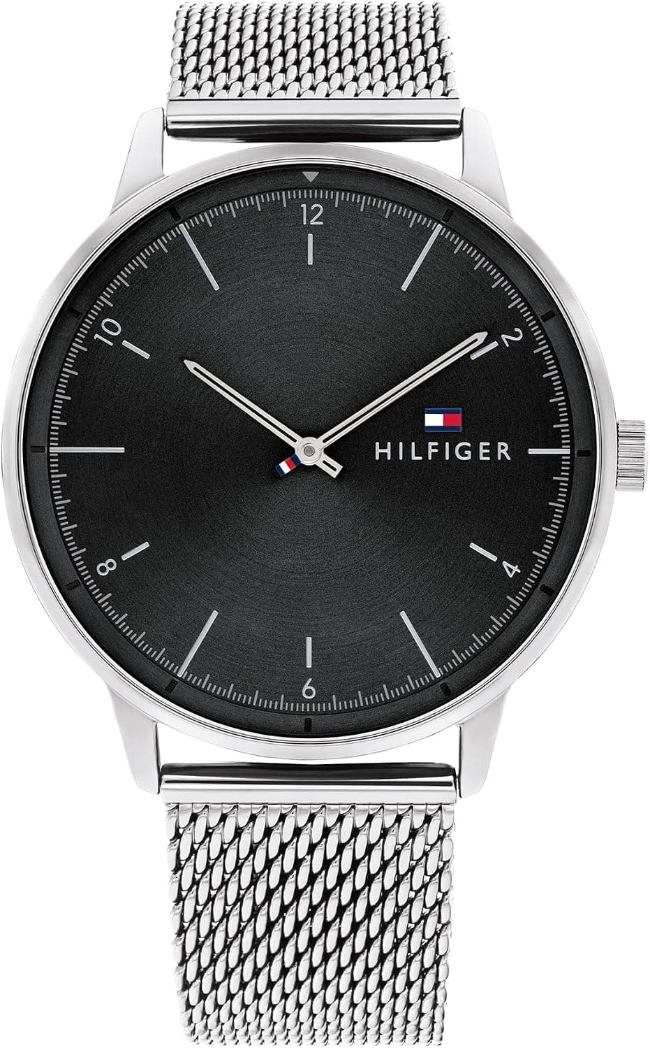 Tommy Hilfiger Hendrix 1791842, 43mm, Black Dial, Silver Stainless Steel Bracelet