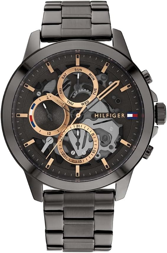 Tommy Hilfiger Multi 1710479, 44mm, Gray Dial, Silver Stainless Steel Bracelet