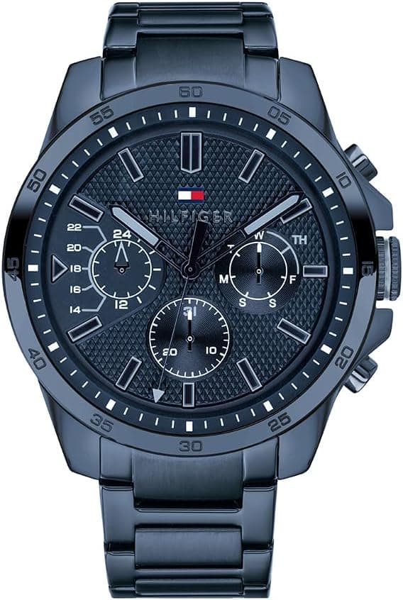 Tommy Hilfiger Multi 1791560, 48mm, Blue Dial, Brown Stainless Steel Bracelet