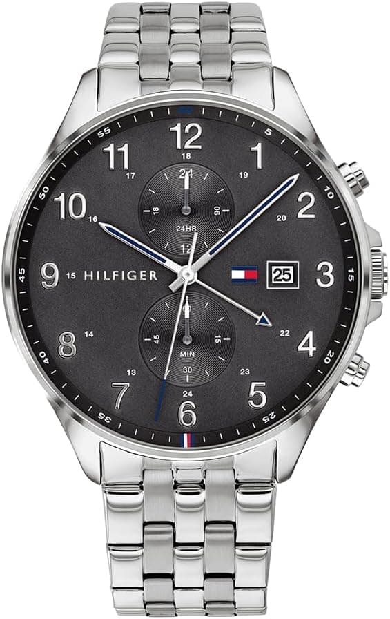 Tommy Hilfiger West 1791707, 44mm, Gray Dial, Brown Stainless Steel Bracelet