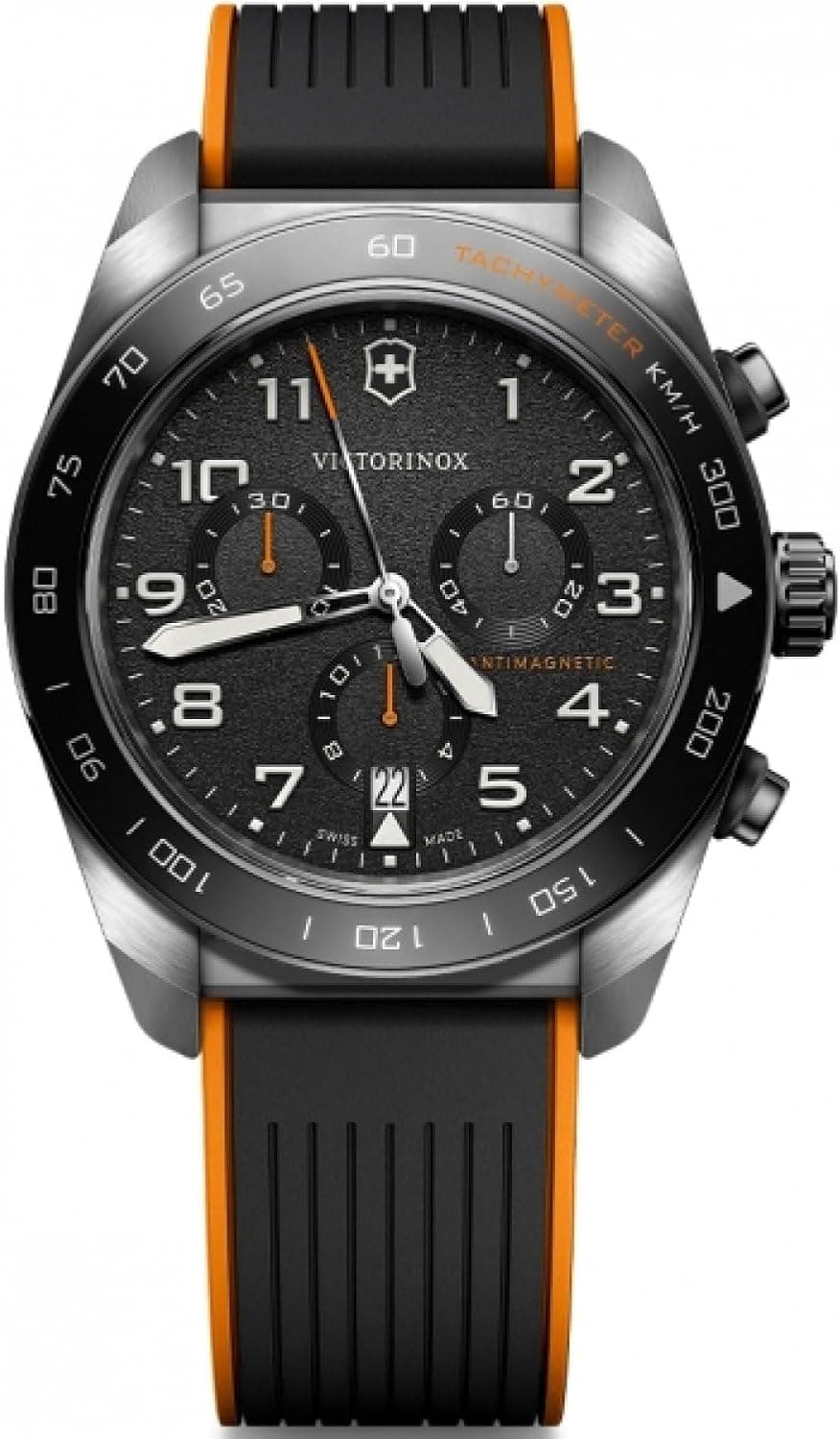 Victorinox Swiss Army 242050 42mm, Black Dial Black Rubber